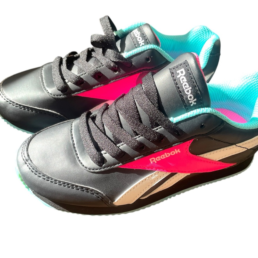 New Reebok Black and Pink Sneakers with Sporty Design